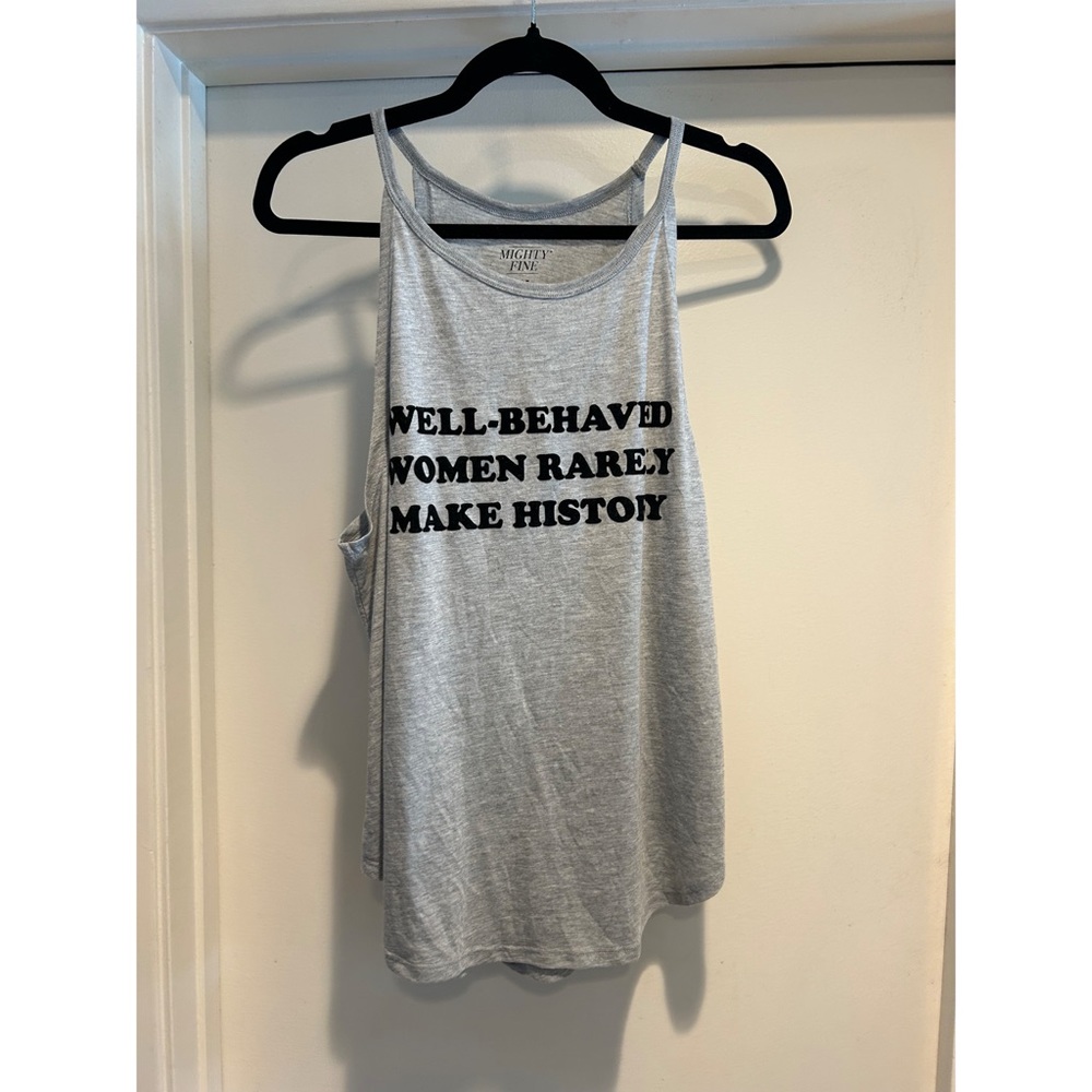 3/$10! Gray Graphic Tank Top